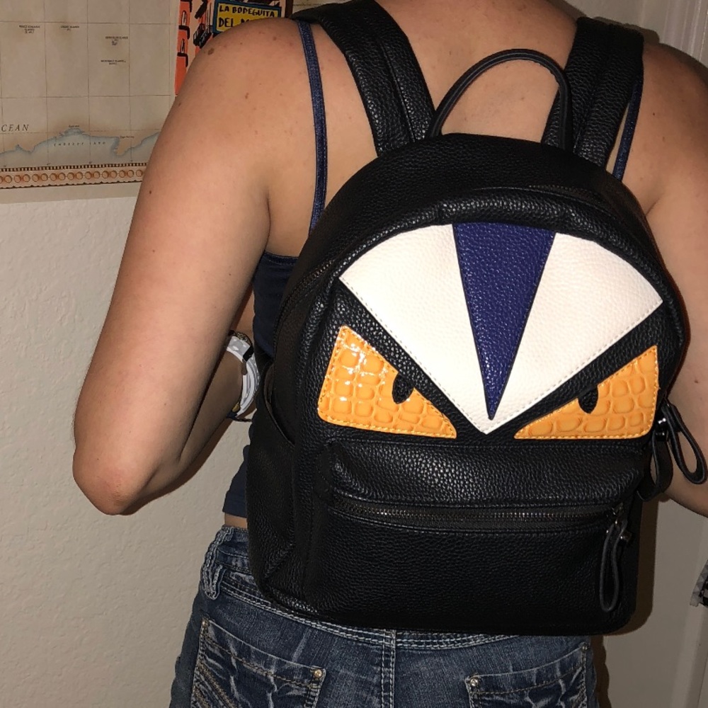 Monster leather backpack